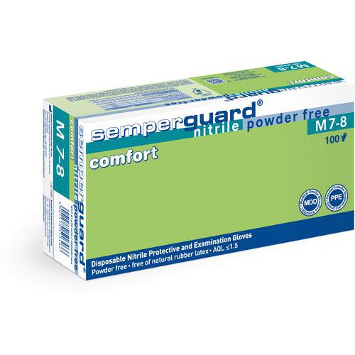 Engångshandske Nitril Comfort M Semperguard 100-pack