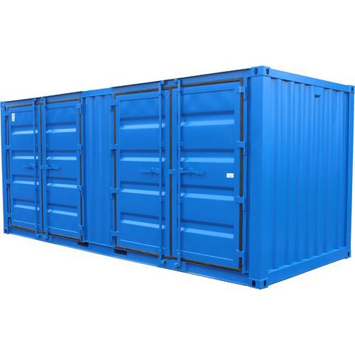 Miljöcontainer 20 fot, DD på långsida Miljöcontainer 20 fot, DD på långsida