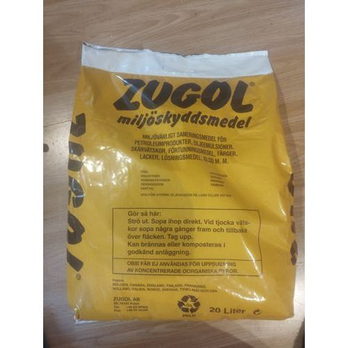 Absorbent miljöskyddsmedel Zugol, 20 liter
