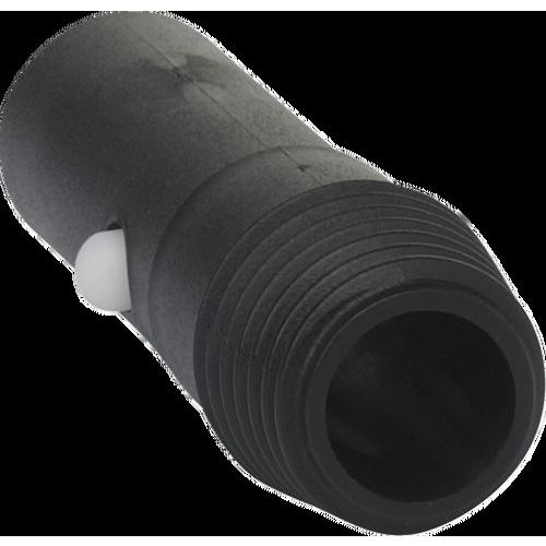 Adapter, svart, m/vit plastfjäder Adapter, svart, m/vit plastfjäder