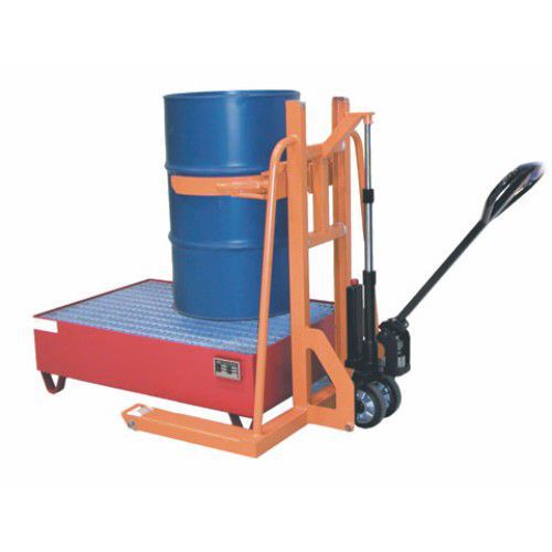 Fatlyft hydraulisk med gripklor, Orange Fatlyft hydraulisk med gripklor, Orange
