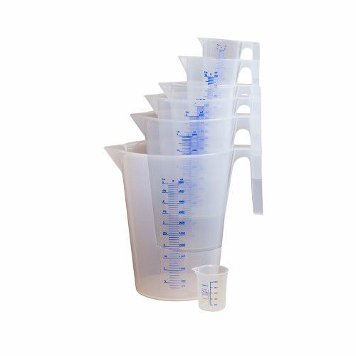Mätkannor 7 st, sats med 100- 5000 ml Mätkannor 7 st, sats med 100- 5000 ml