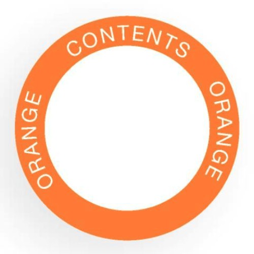 Etikett för utomhusbruk, rund, orange Etikett för utomhusbruk, rund, orange