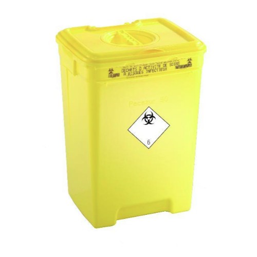 Sopkärl, Behållare, Riskavfall, Tätslutande, 50L, lock i lock Sopkärl, Behållare, Riskavfall, Tätslutande, 50L, lock i lock