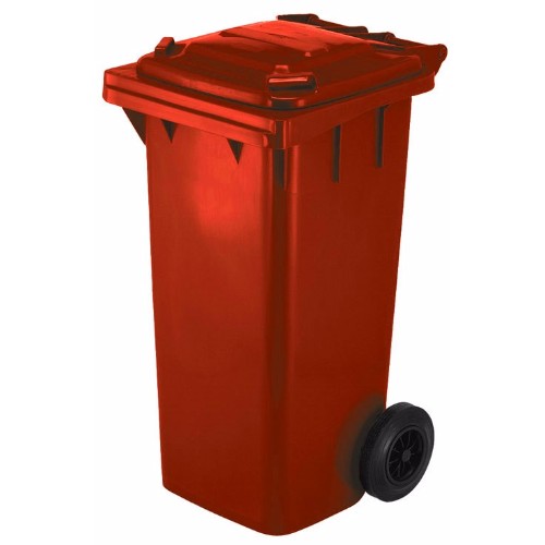 Avfallsbehållare 120 l, Röd Avfallsbehållare 120 l, Röd